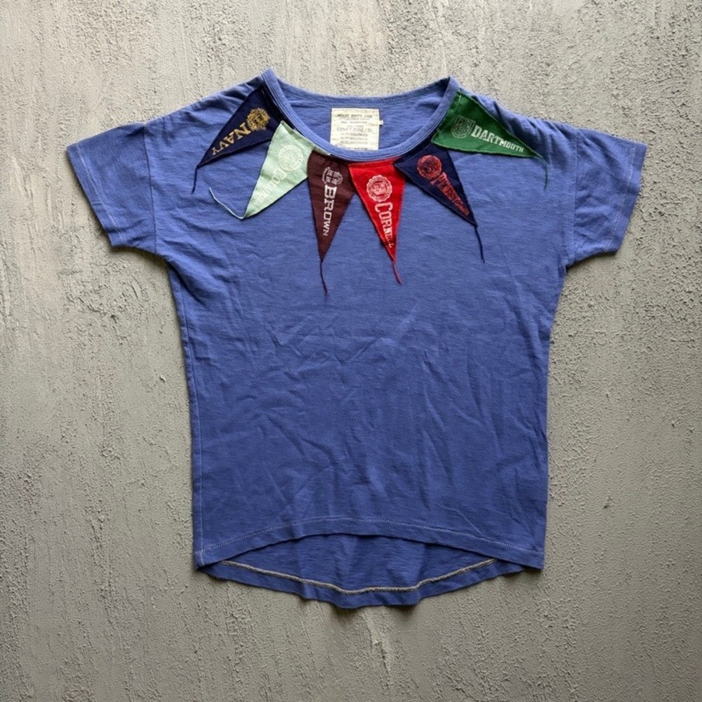 Go To Hollywood Shirt Medium Blue Japan Baby Tee Denim Dungaree Ivy League